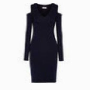 Bailey 44 Cutout stretch-knit sweater sheath dress